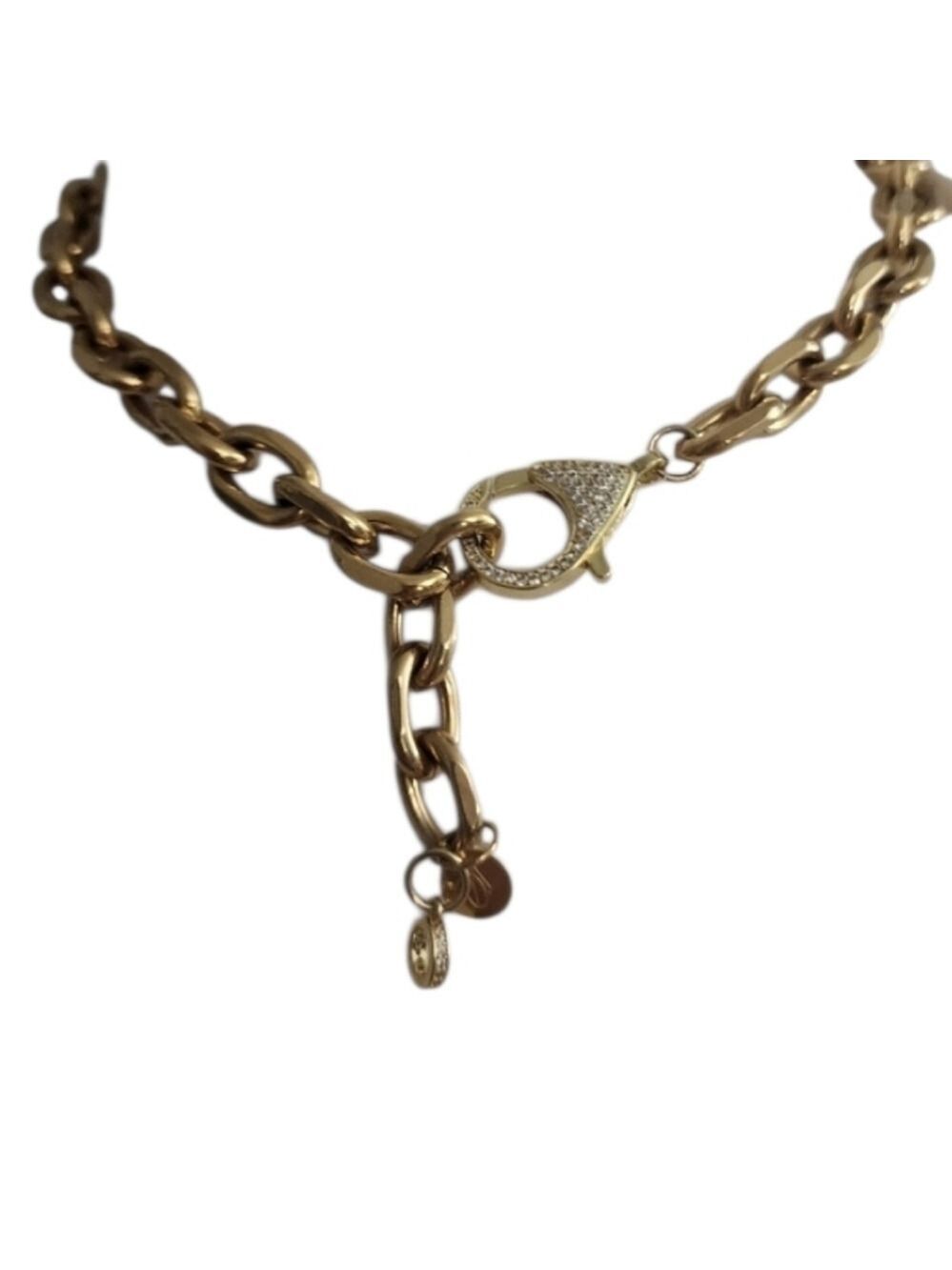 Oak & Ivy Goldtone Rhinestone Chain Necklace